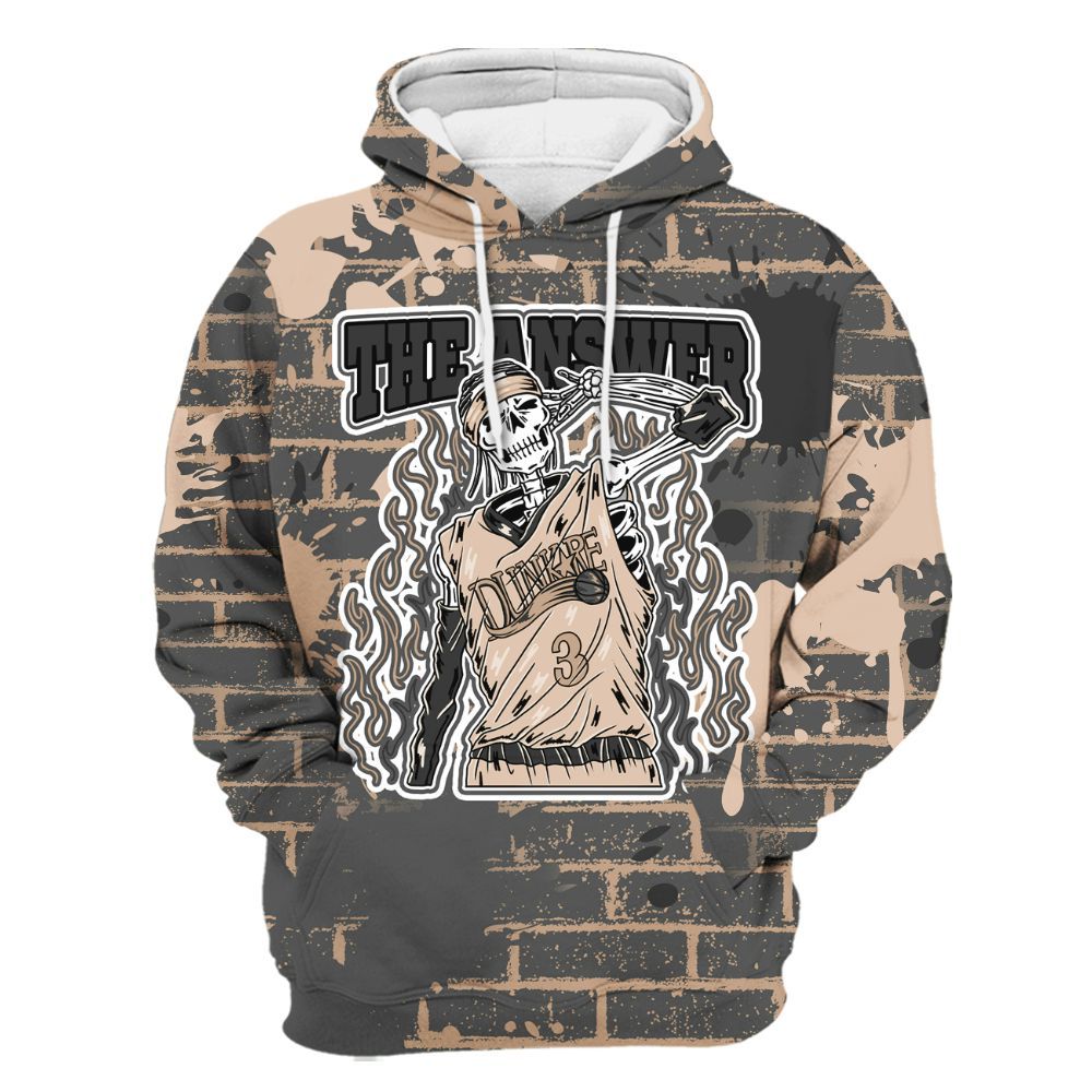 Hoodie To Match Kobe 9 EM Mamba - Allen Answer Skeleton Brick All Over Print