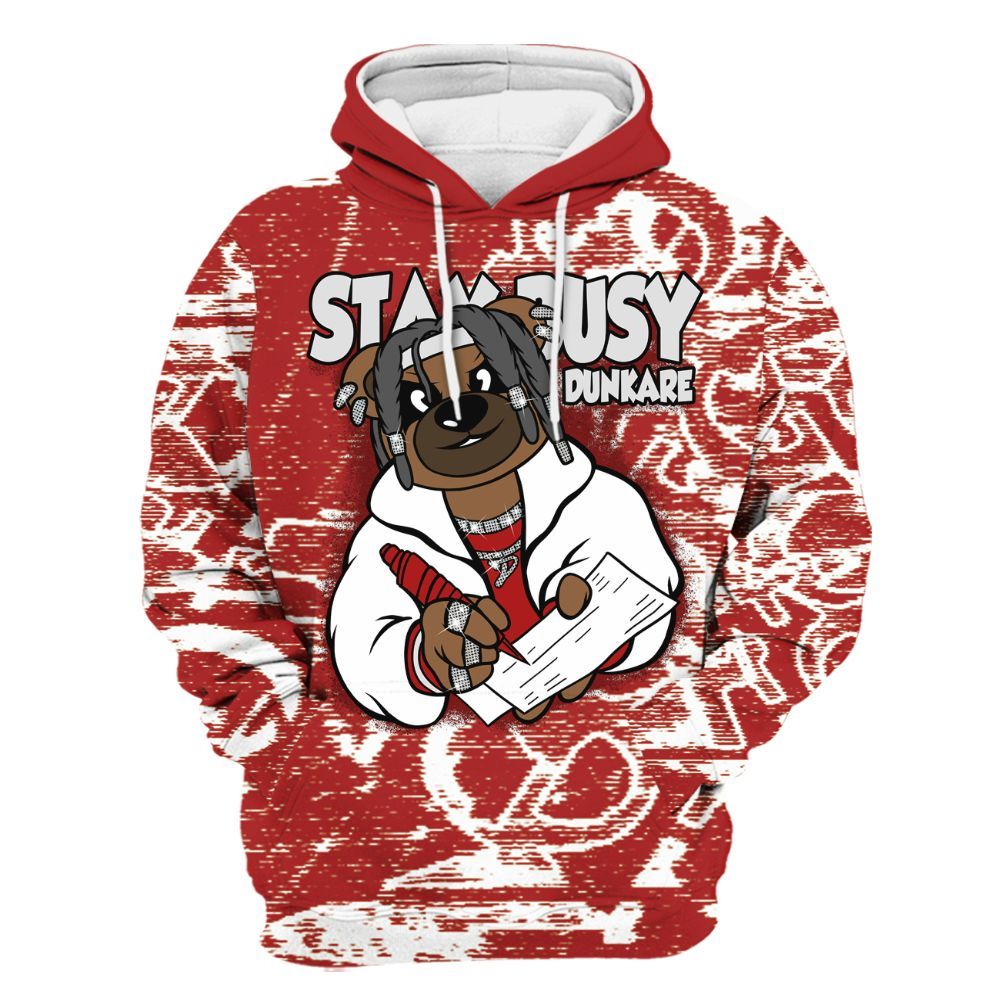 Hoodie To Match Red Taxi 12s - Maintain Activity Bear Avant-Garde All Over Print