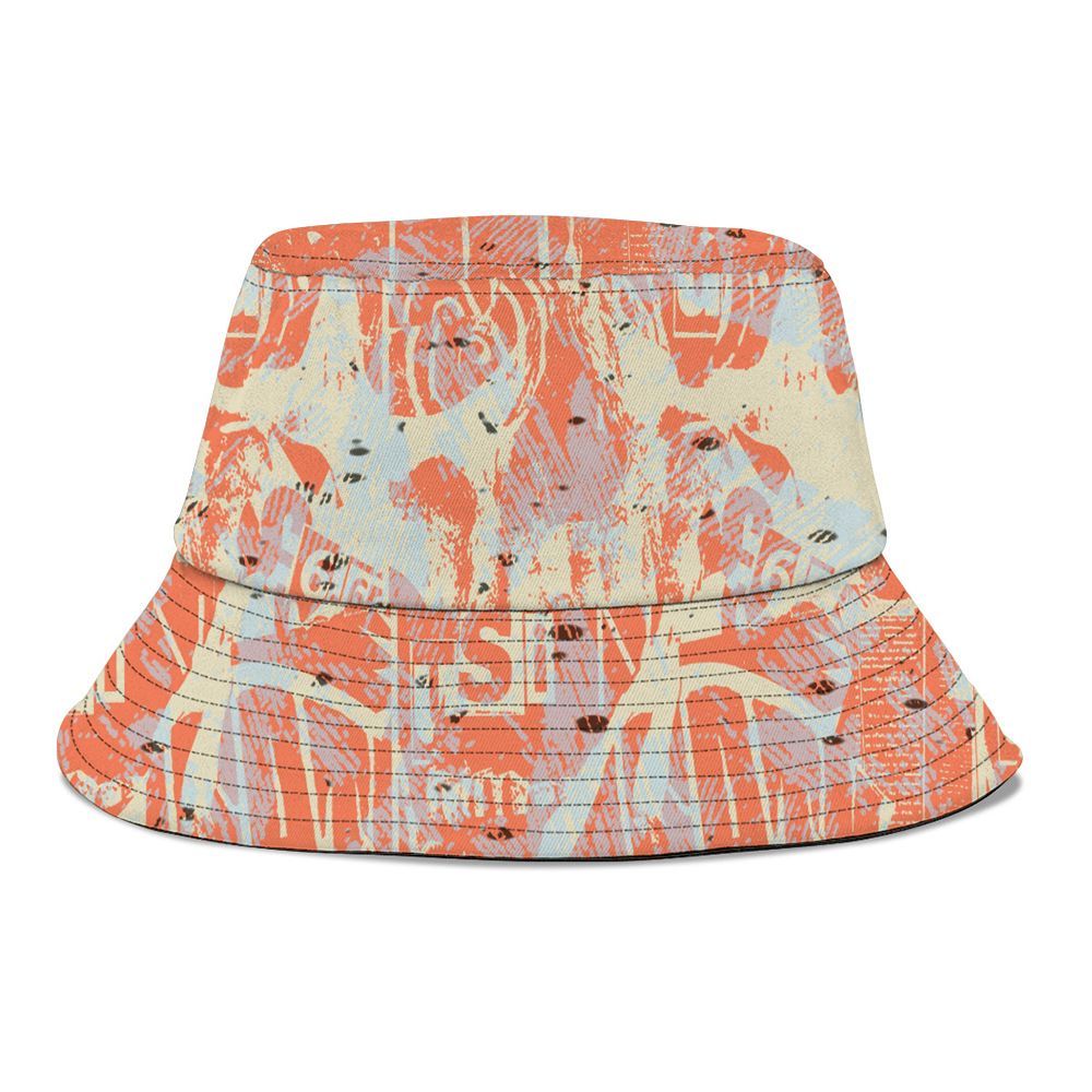 Bucket Hat To Match DJ Khaled Crimson Bliss 5s - Grunge Pattern Graphic