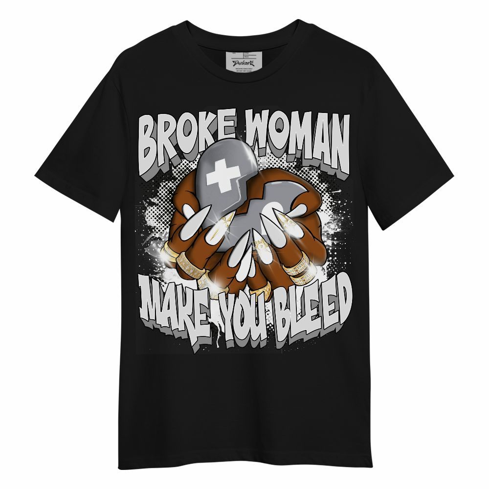 Shirt To Match Baroque Brown 12s - Broke Woman Heart Retro Unisex Shirt