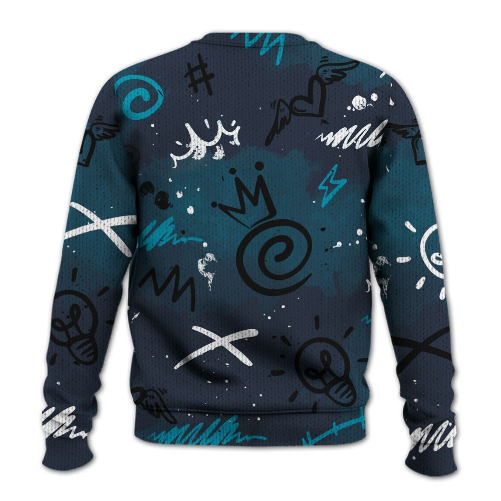 Knitted Sweater To Match Retro Obsidian 13s - Drip Been Di2ferent