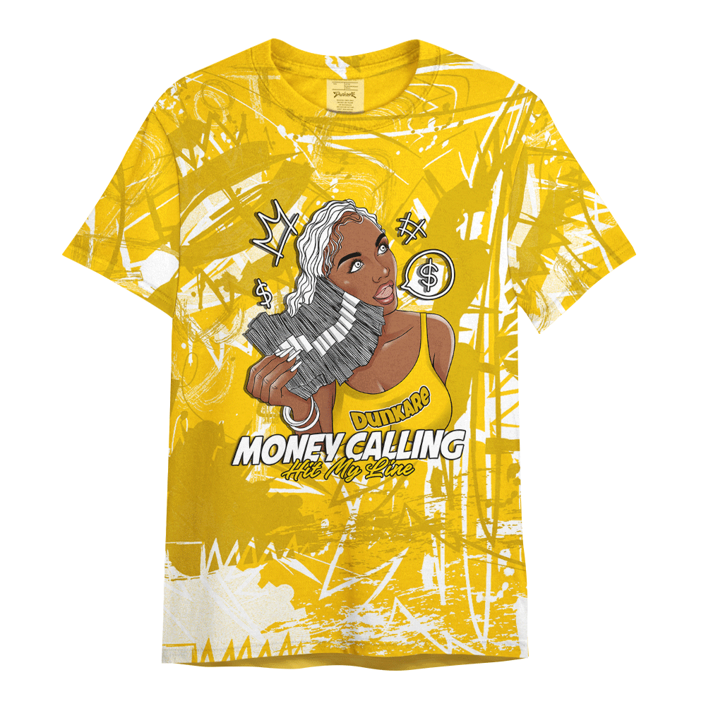Shirt To Match Vivid Sulfur 4s - Moneycall Unique Scratched Art Shirt Unisex