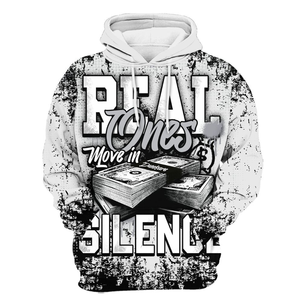 Hoodie To Match Baroque Brown 12s - Move In Silence Money Street Retro All Over Print
