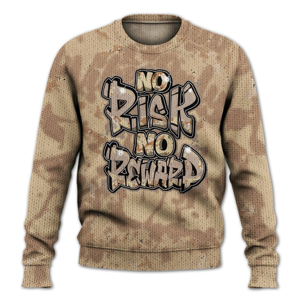 Knitted Sweater To Match Desert Camo 3s - No Risks No Reward Street
