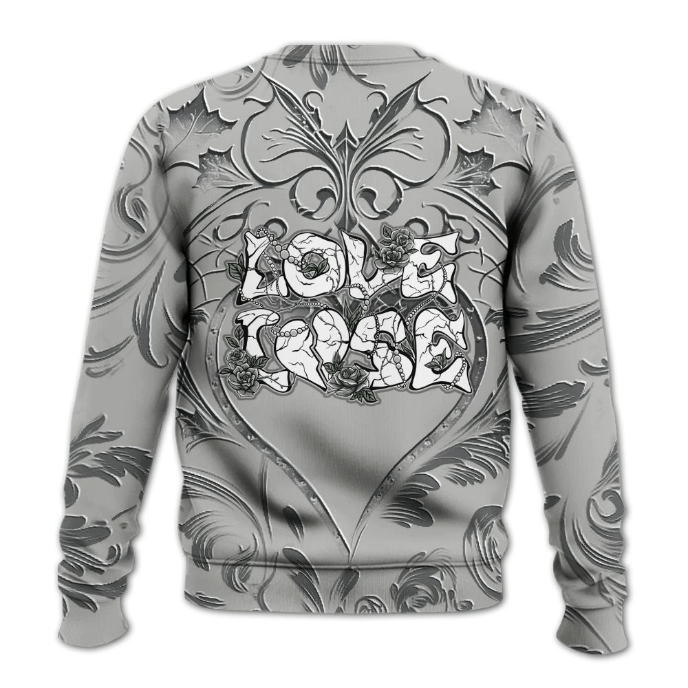 Sweatshirt To Match Retro Wet Cement 4s - Loves Lose Gothic All Over Print