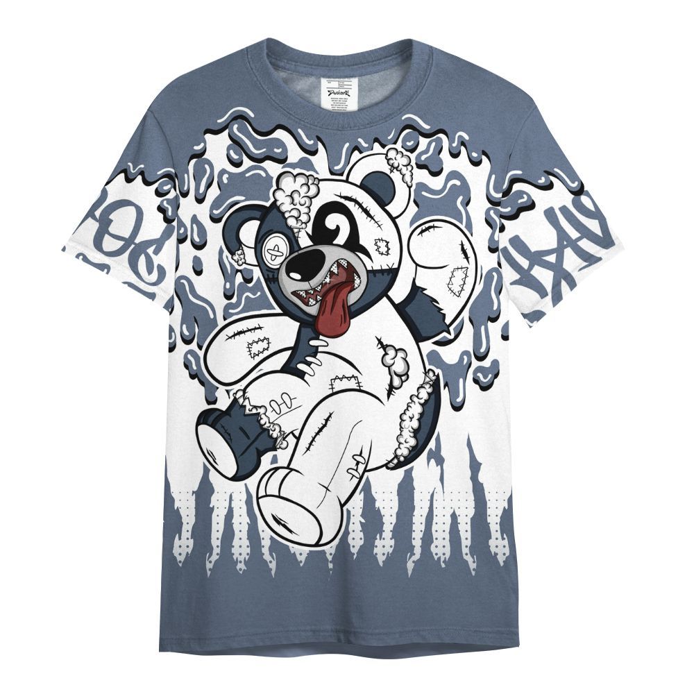Shirt To Match Low Diffused Blue 11s - Havok Bear Dripping All Over Print