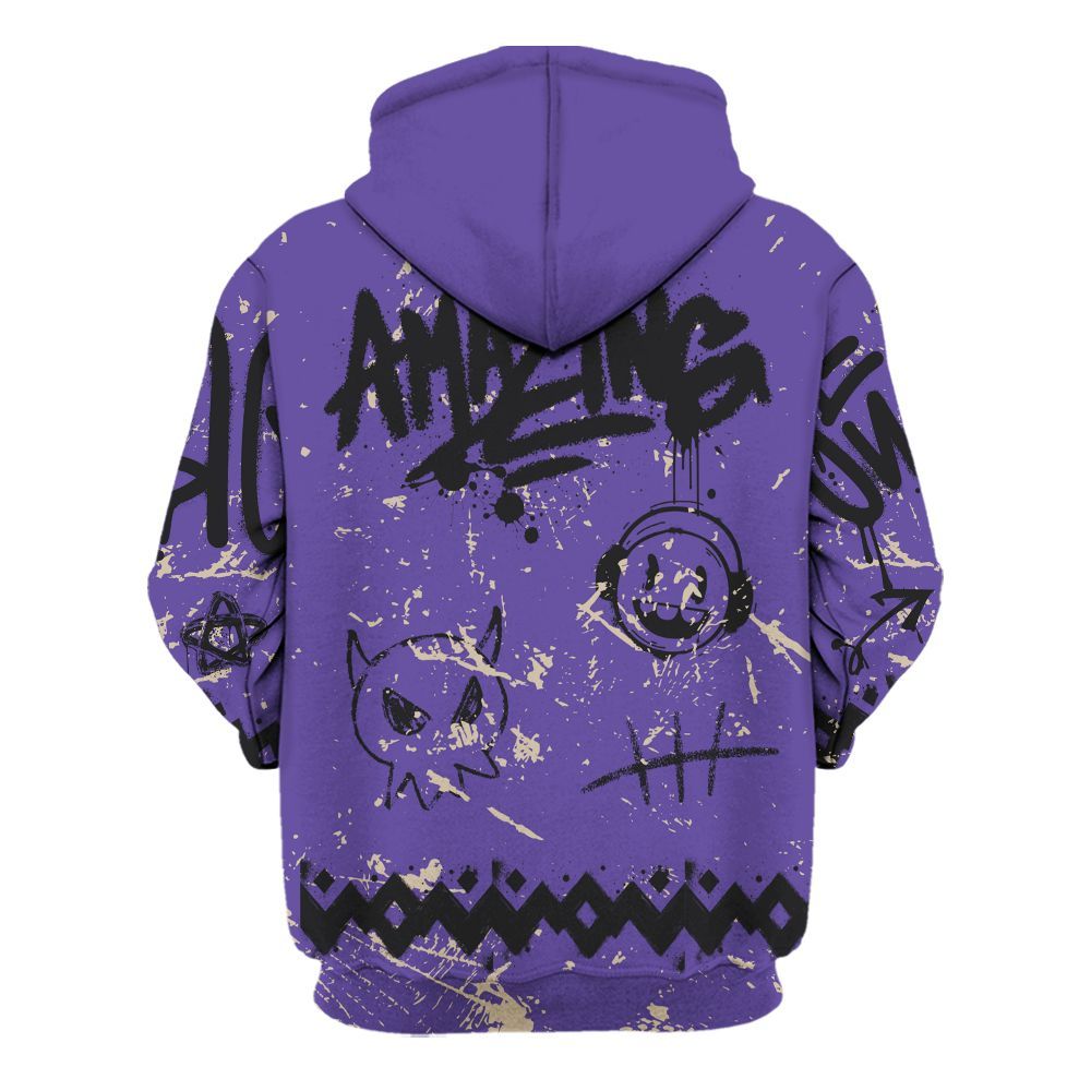 Hoodie To Match Air Max Waffle SP Voltage Purple - Friday Sneaker Crayon All Over Print