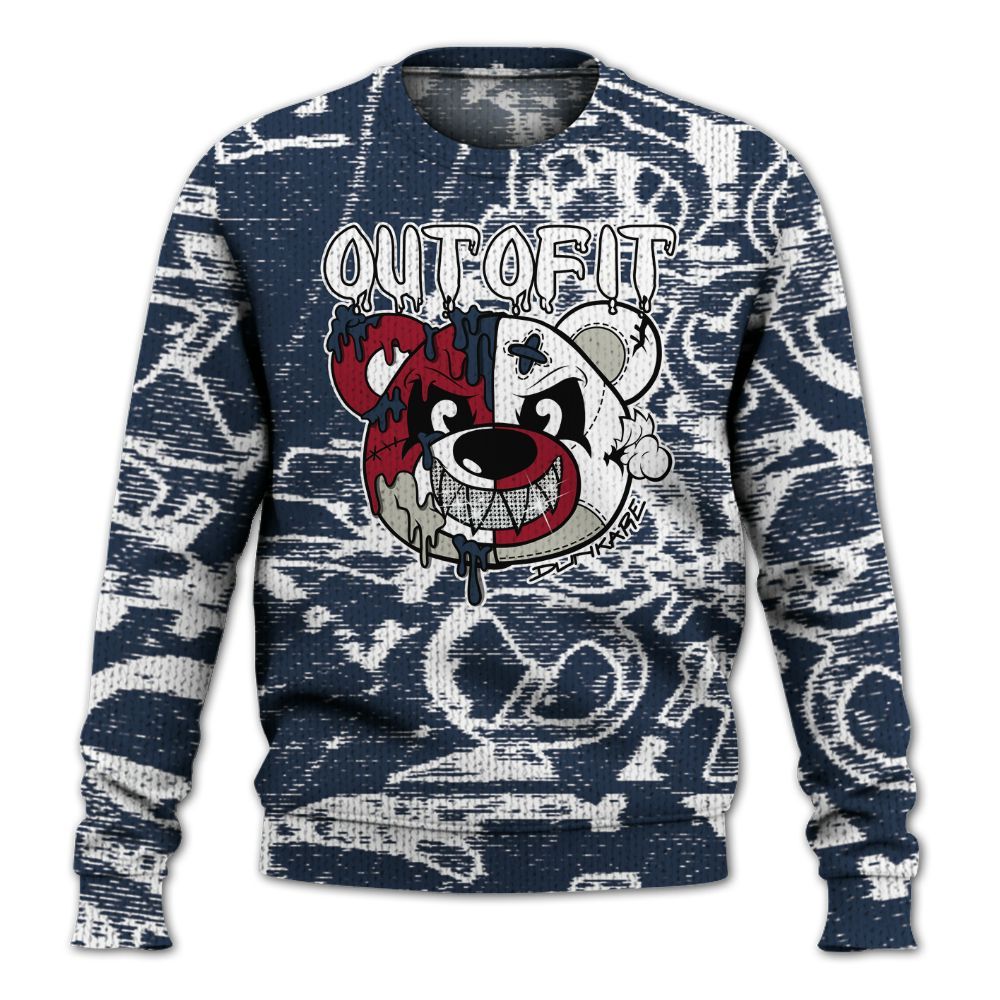 Knitted Sweater To Match Navy Blue 2024 6s - Out Of It Bear Avant-Garde