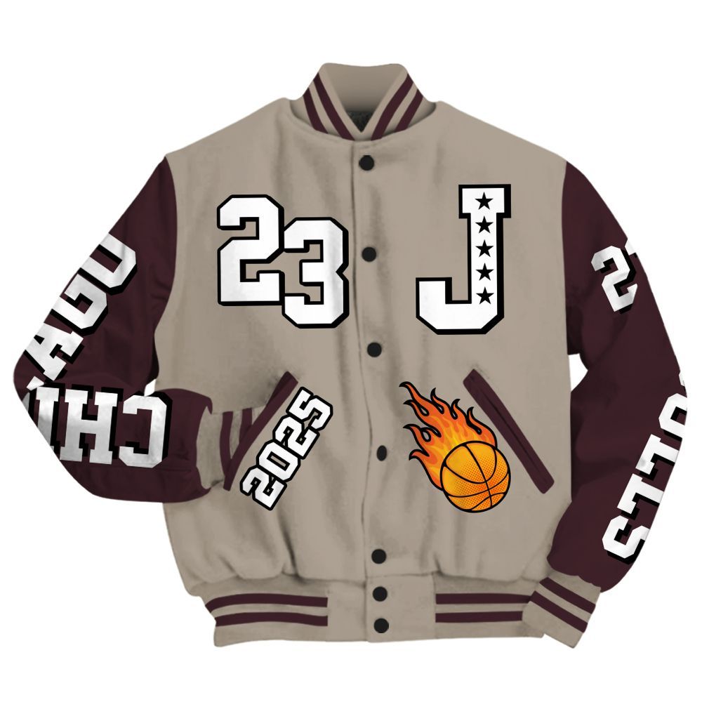 Varsity Jacket To Match AMM Retro Phantom 4s - Chicago 23 Basketball All Over Print