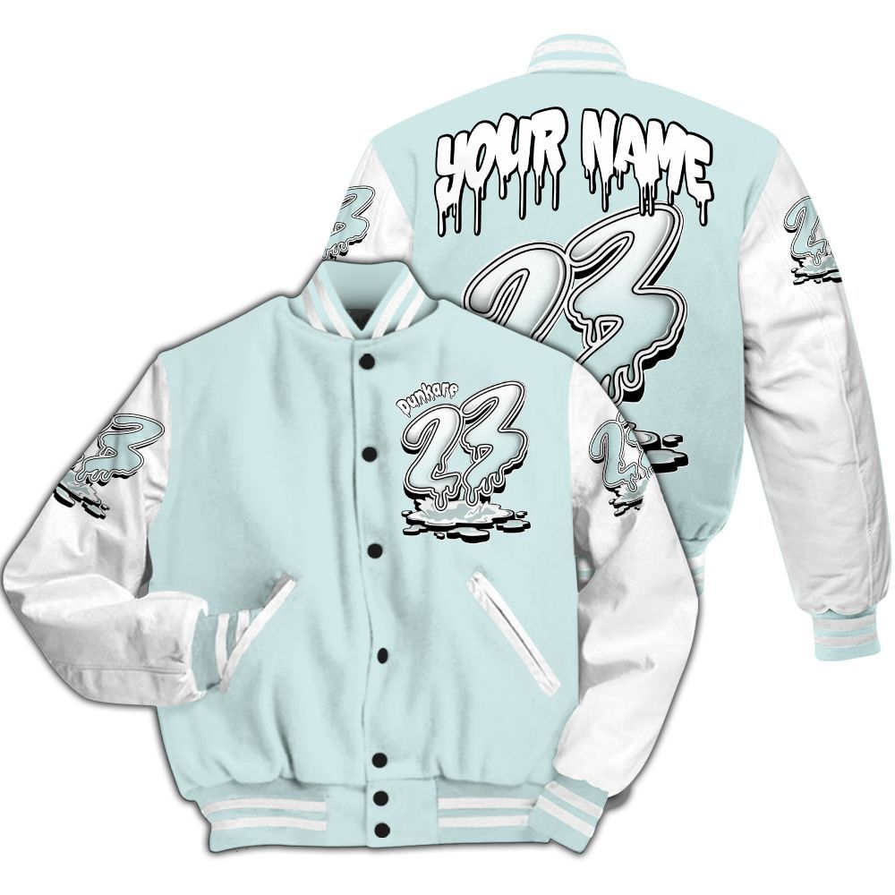 Varsity Jacket To Match Low Fiberglass 11s - Custom Name 23 Drip All Over Print