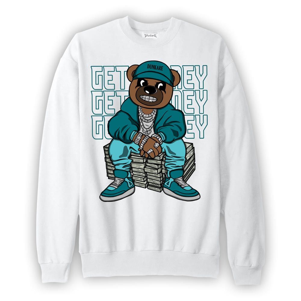 Sweatshirt To match Oxidized Green 4s Sweatshirt - Get Money Bear Graphic