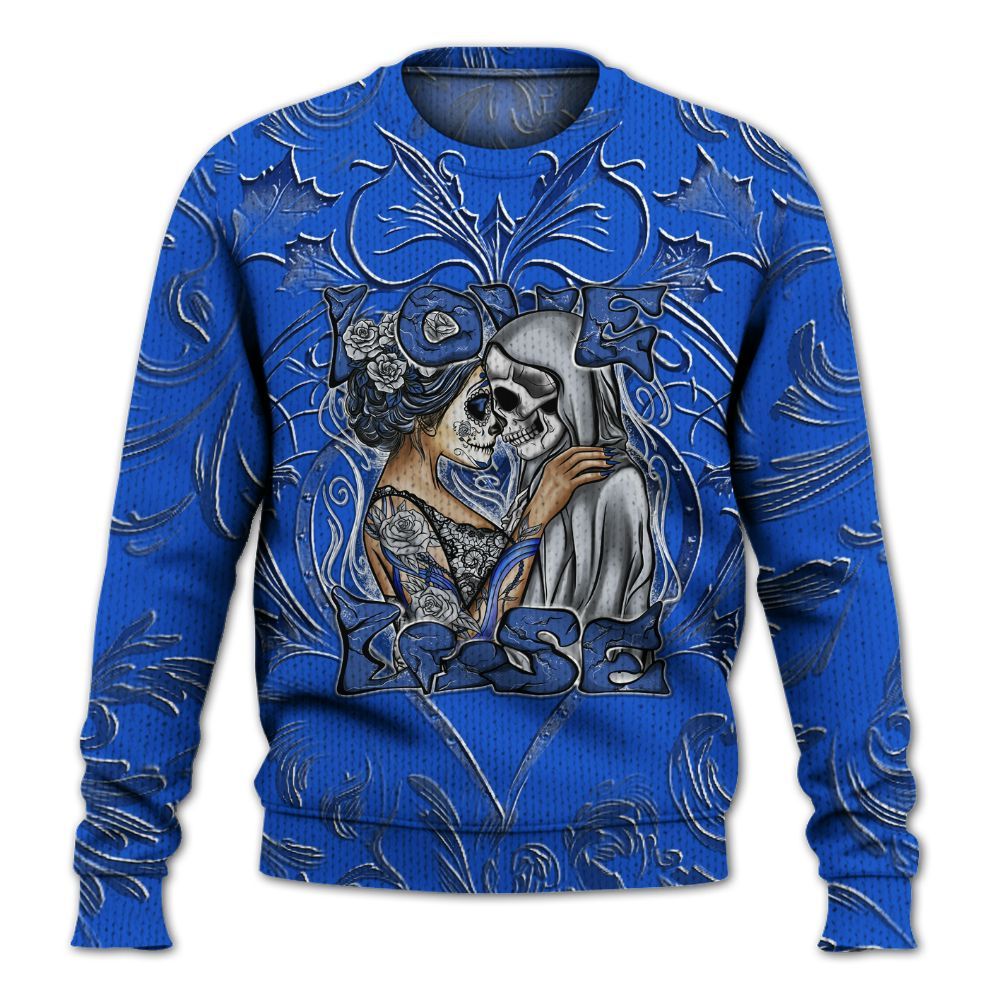 Knitted Sweater To Match Air Foamposite One Royal - Loves Lose Gothic