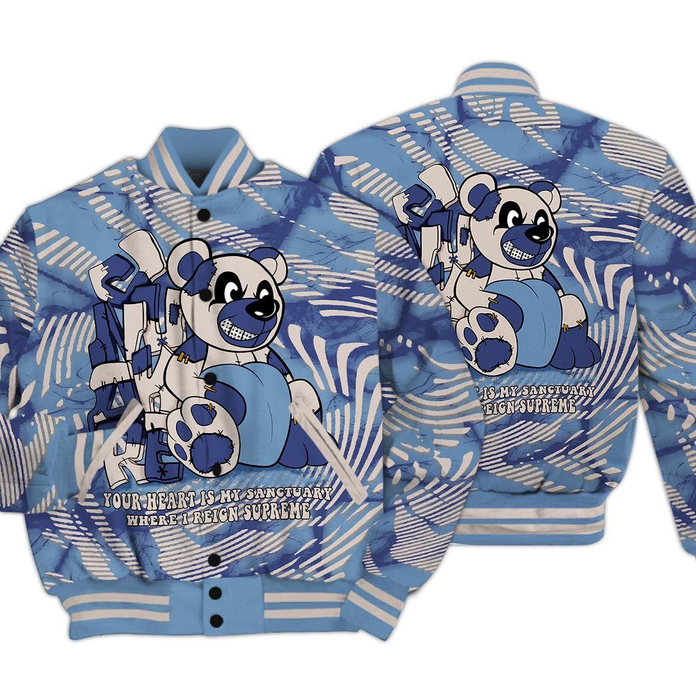Varsity Jacket To Match High OG First In Flight 1s - Possession Bear Fume Varsity Jacket Unisex