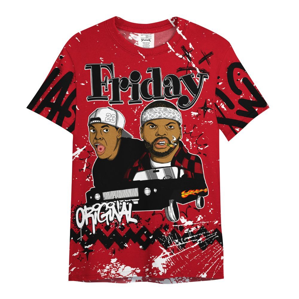 Shirt To Match Bred Velvet 11s - Friday Sneaker Crayon All Over Print