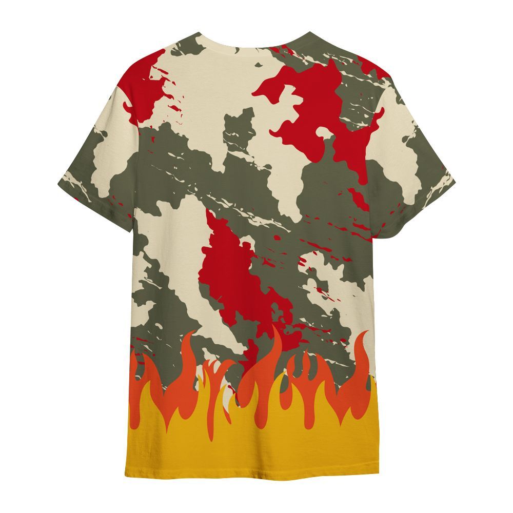 Shirt To Match Low OG Medium Olive 1s - Blooms Whisper Retro All Over Print