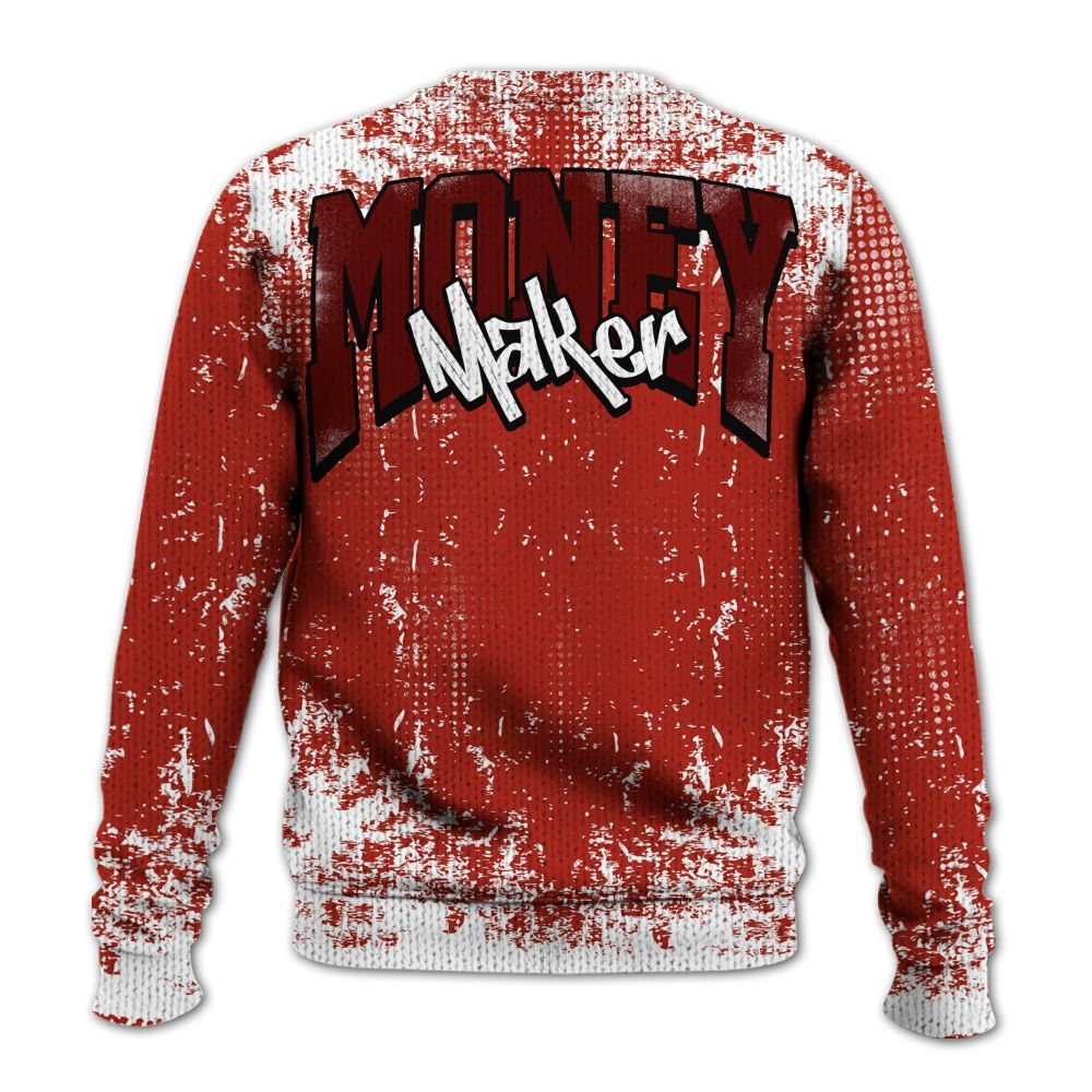 Knitted Sweater To Match SP Firewood Orange 4s - Move In Silence Money Street Retro