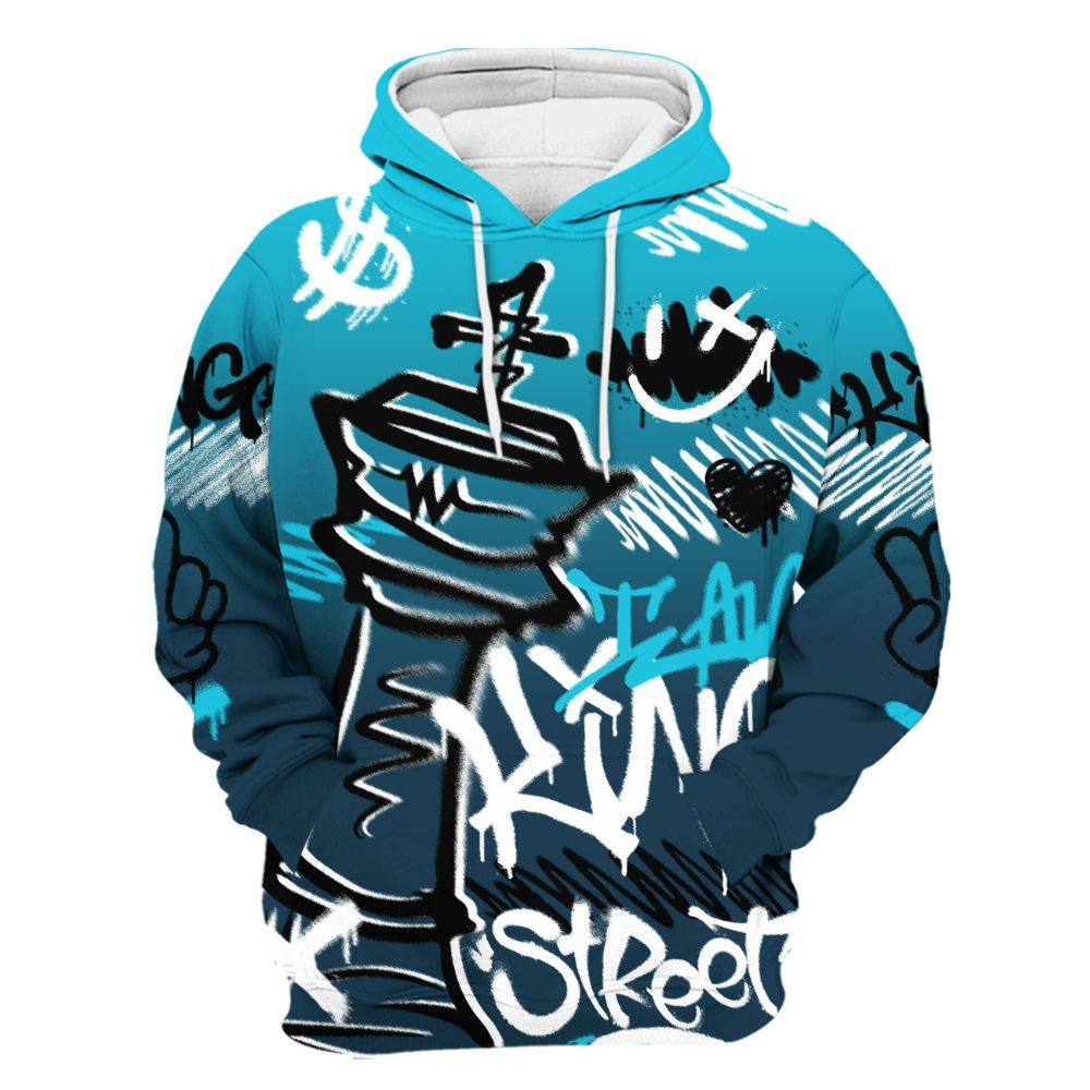 Hoodie To Match Air Navy Baltic Blue - Street King Chess Streetwear All Over Print