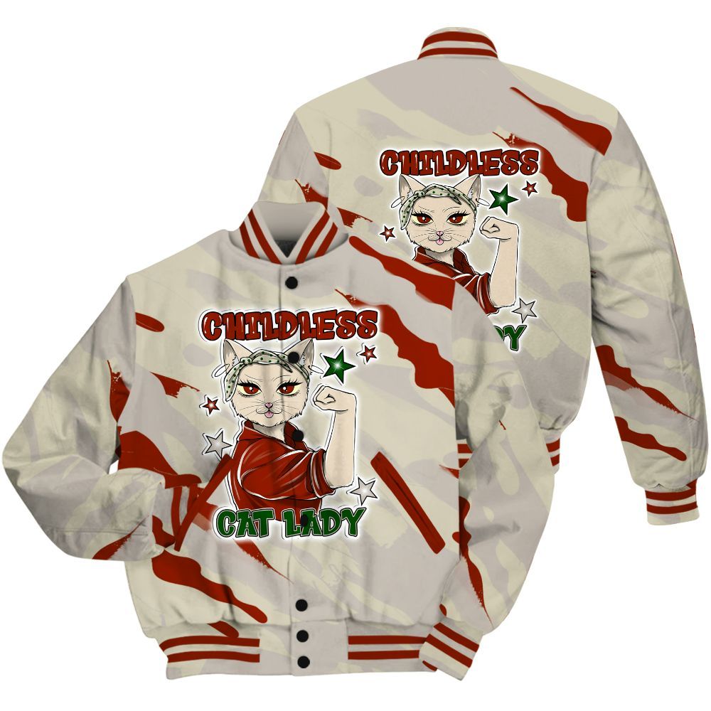 Varsity Jacket To Match El Grito 5s Shirt - Childless Kat Lady All Over Print