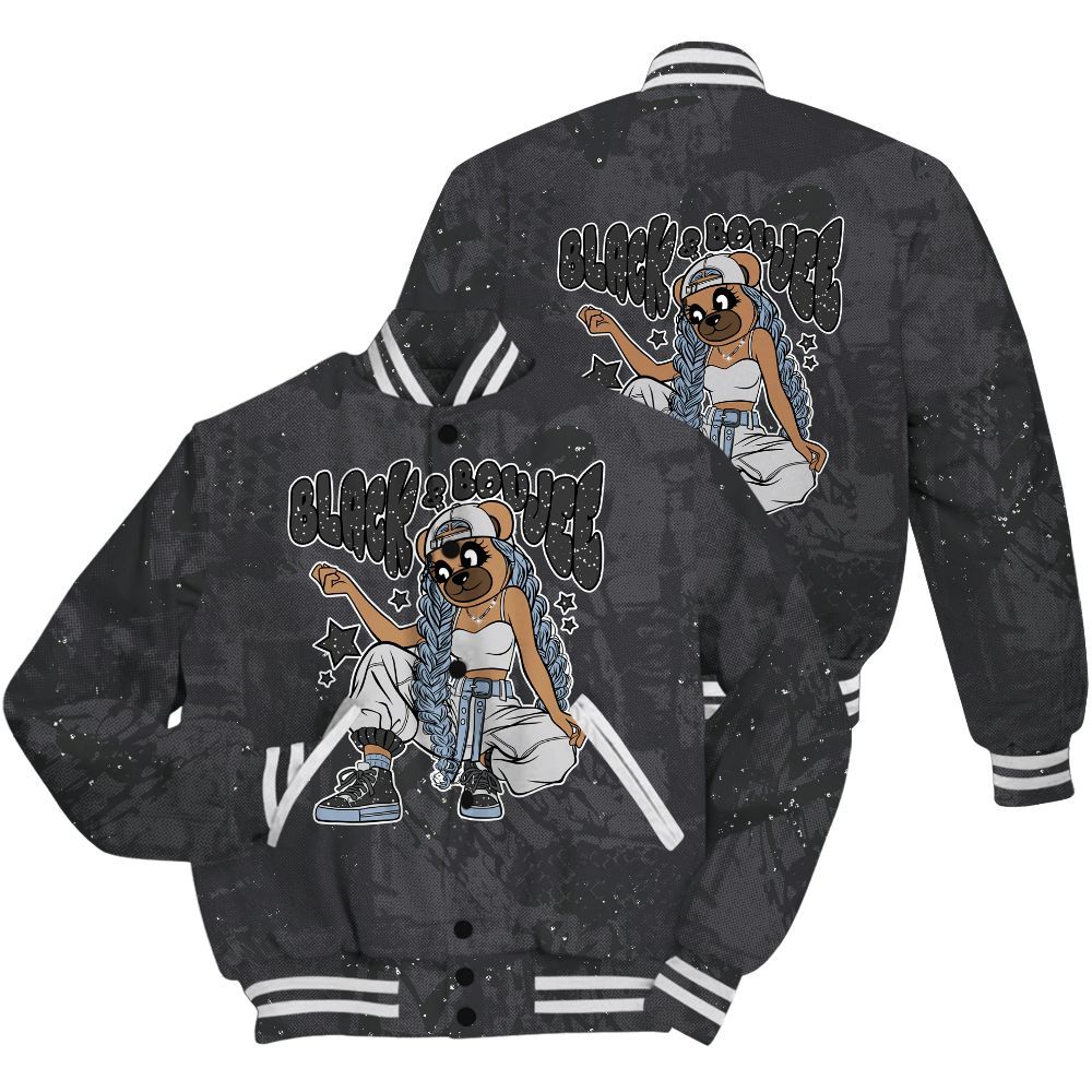 Varsity Jacket To Match Reverse Oreo 6s Shirt - Boujee Girls Bear Heart Grunge All Over Print