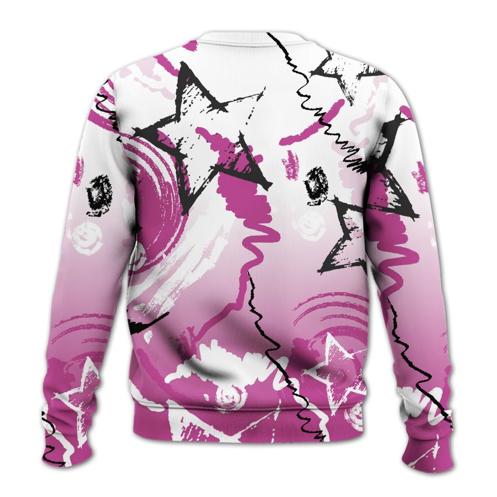 Sweatshirt To Match Dunk Low Active Fuchsia - Grind Shine Later Drip All Over Print