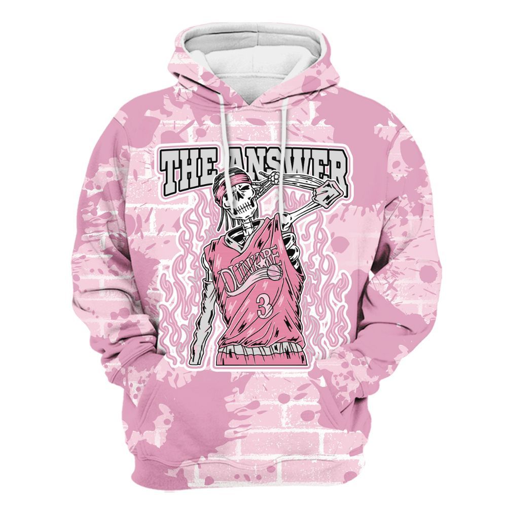 Hoodie To Match Orchid 4s - Allen Answer Skeleton Brick All Over Print
