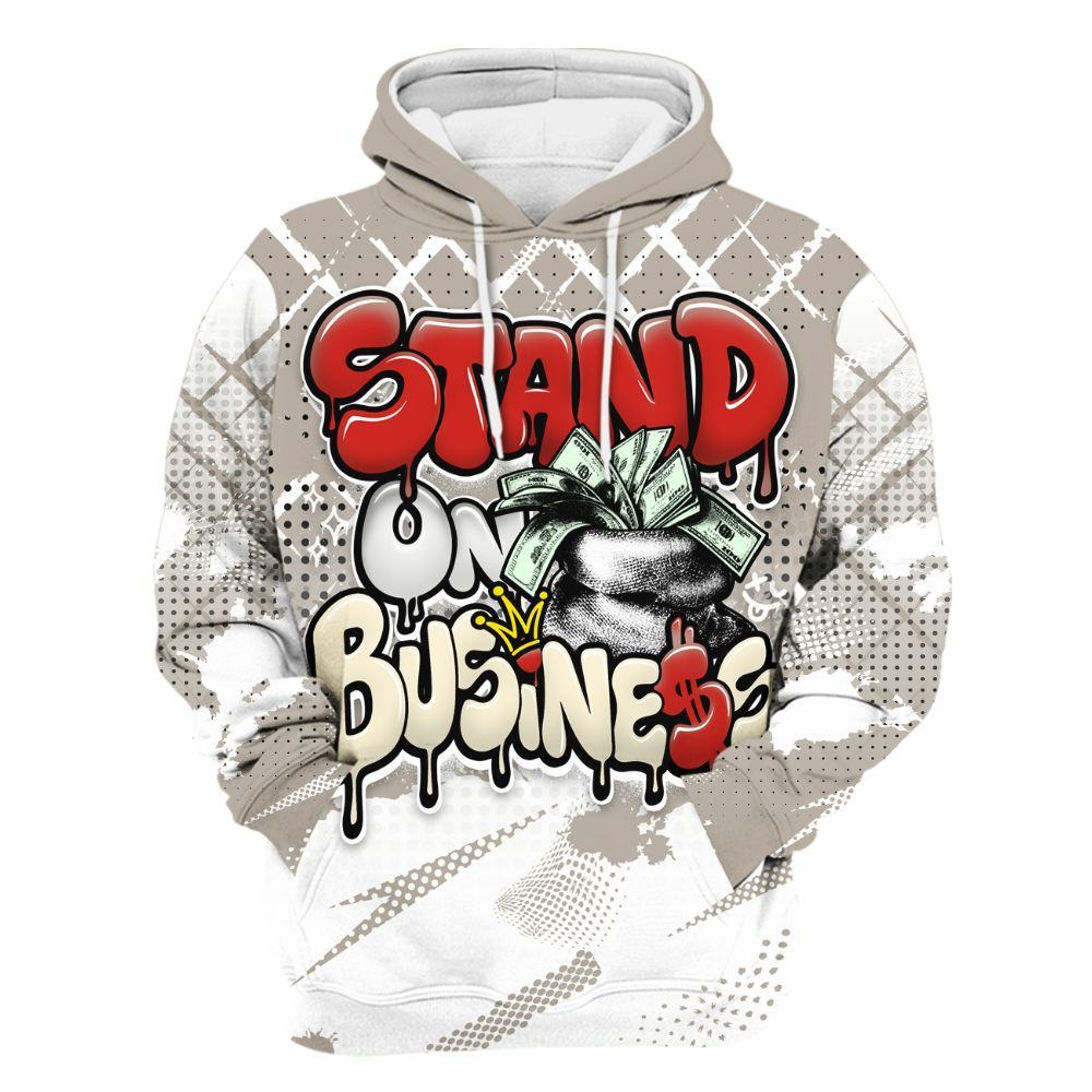 Hoodie To Match Low OG Phantom 1s - Halftone Stand Business Dripping All Over Print