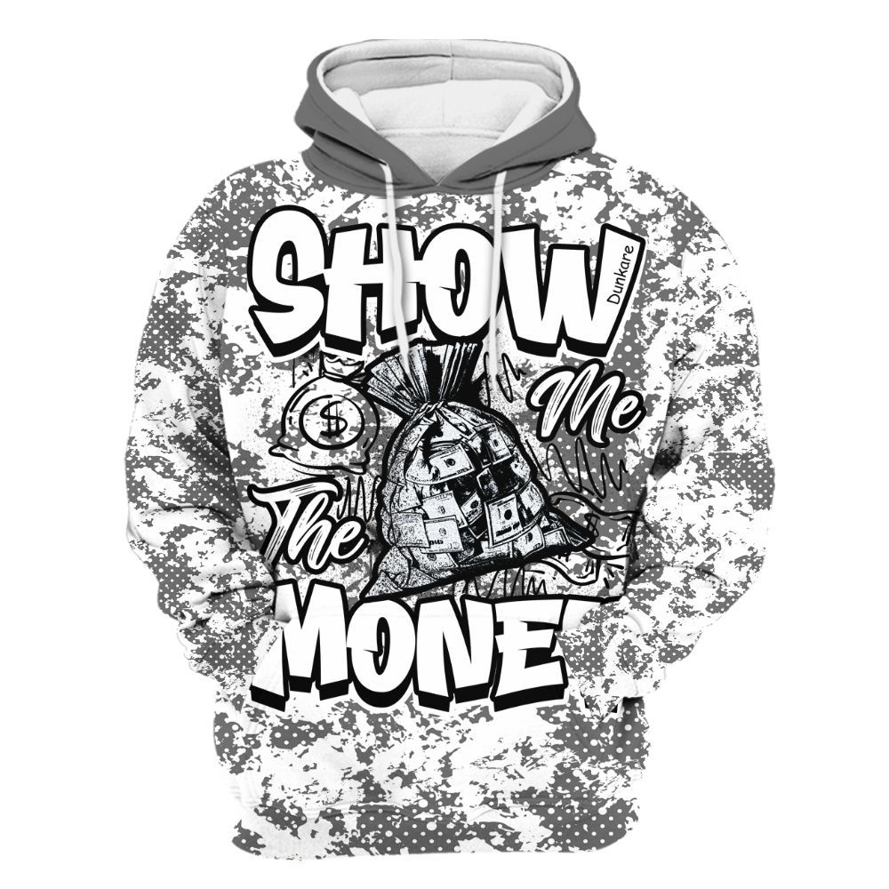 Hoodie To Match Cool Grey 6s - Show Me The Money Retro All Over Print