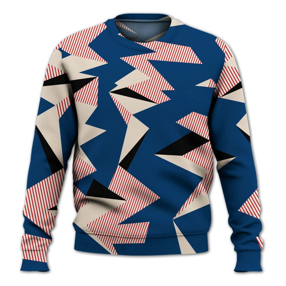 Sweatshirt To Match Retro Rare Air 11s - Geometric Camouflage Pattern All Over Print