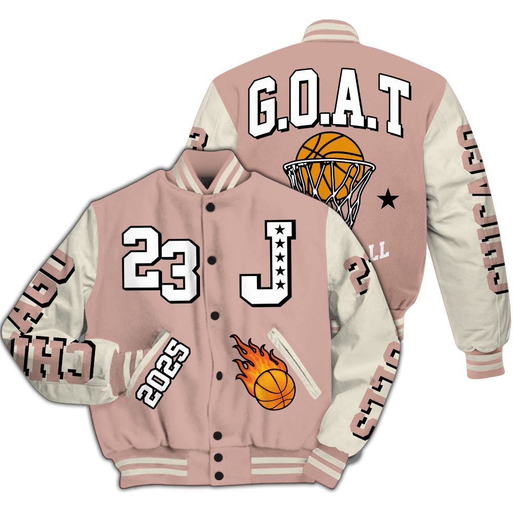 Varsity Jacket To Match Air Force Low 1 Arctic Orange - Chicago 23 Basketball All Over Print