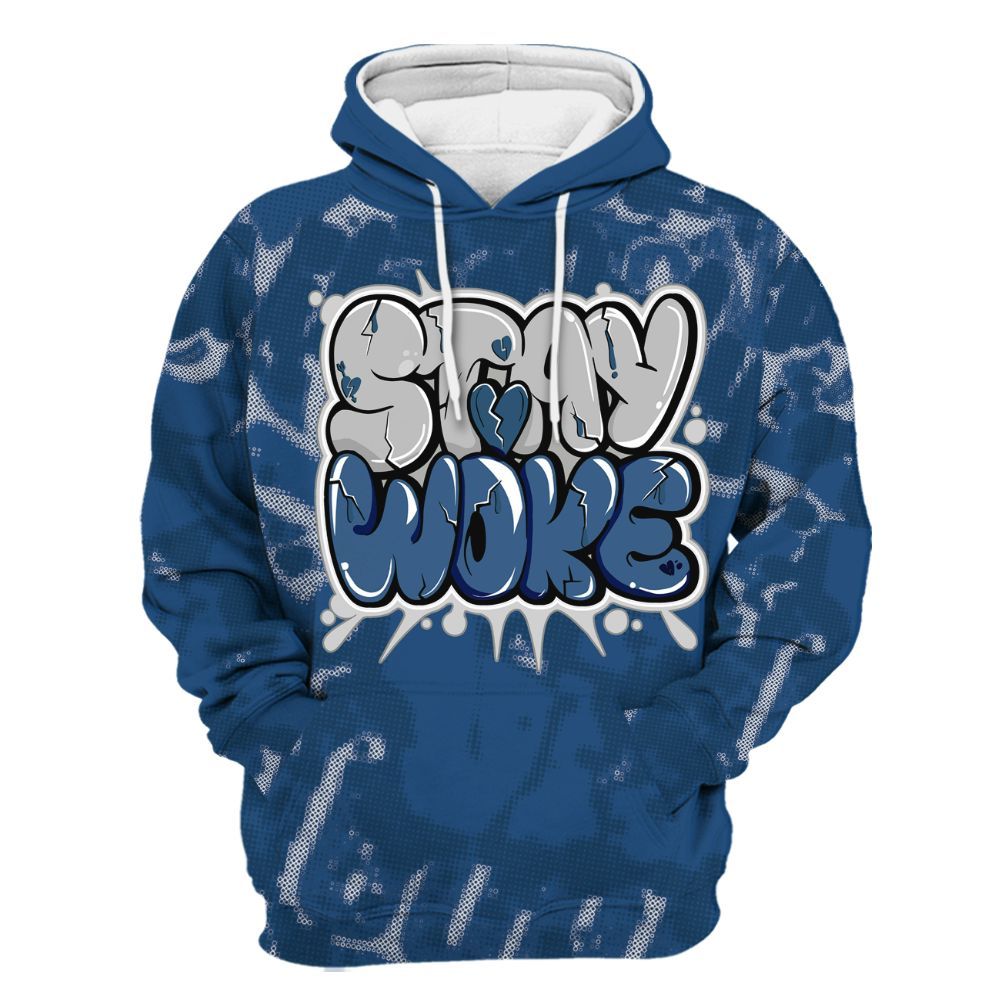 Hoodie To Match High OG Midnight Navy 1s - Stay And Woken Street All Over Print