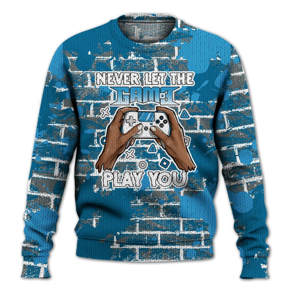 Knitted Sweater To Match Powder Blue 9s - PlayGame Human Brick