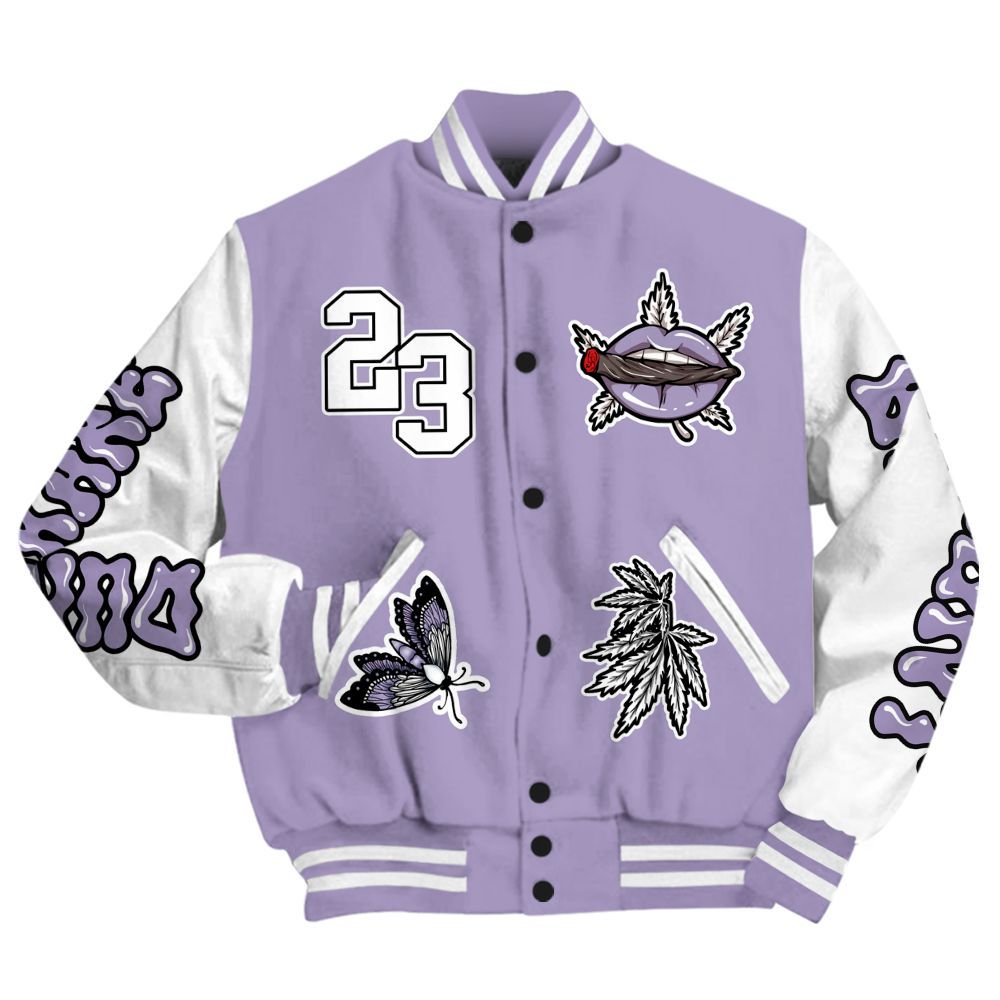 Varsity Jacket To Match Low Pure Violet 11s - Bluntz Unique All Over Print