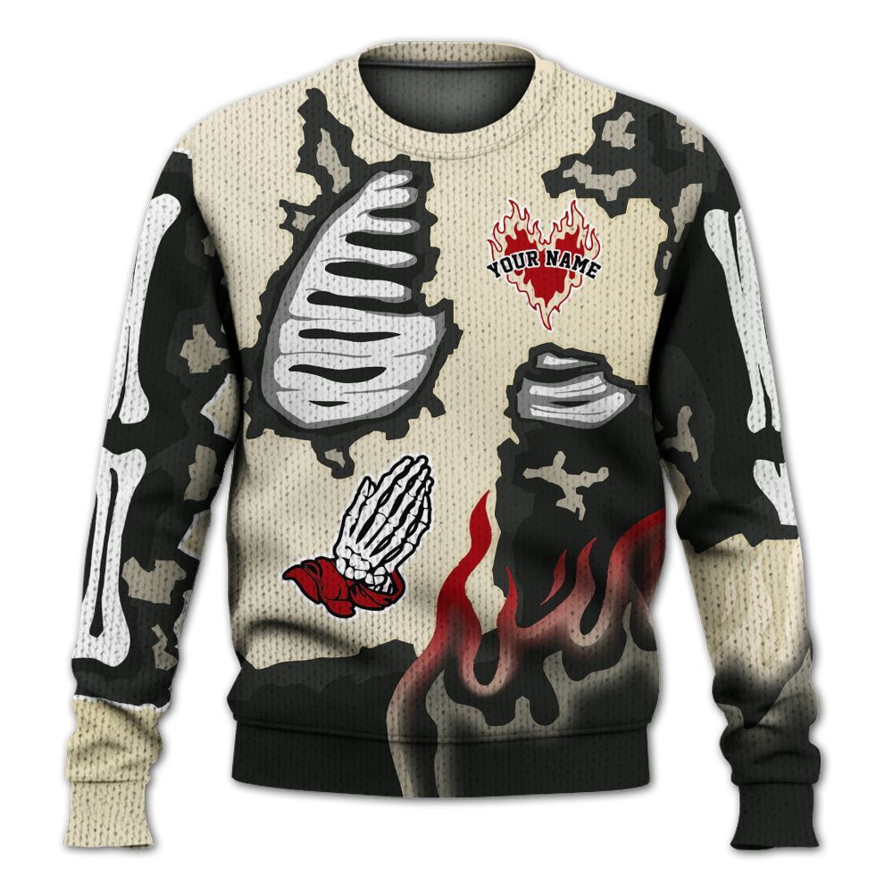 Sweater To Match Retro Low OG Nitro 1s - Dislike Us Graphic Burning Custom Name Graphic