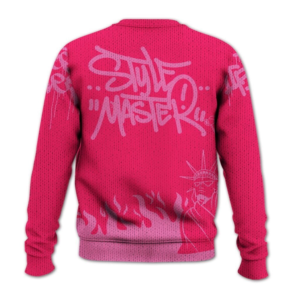 Knitted Sweater To Match Air VaporMax Plus Triple Pink - Graphic Fck Around Find Out