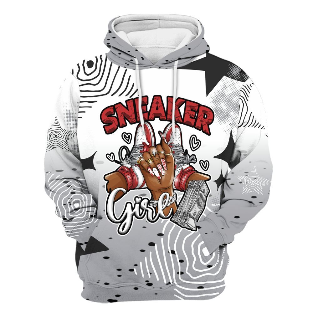 Hoodie To Match White Cement 4s - Sneakerz Girlz Unique Starz All Over Print
