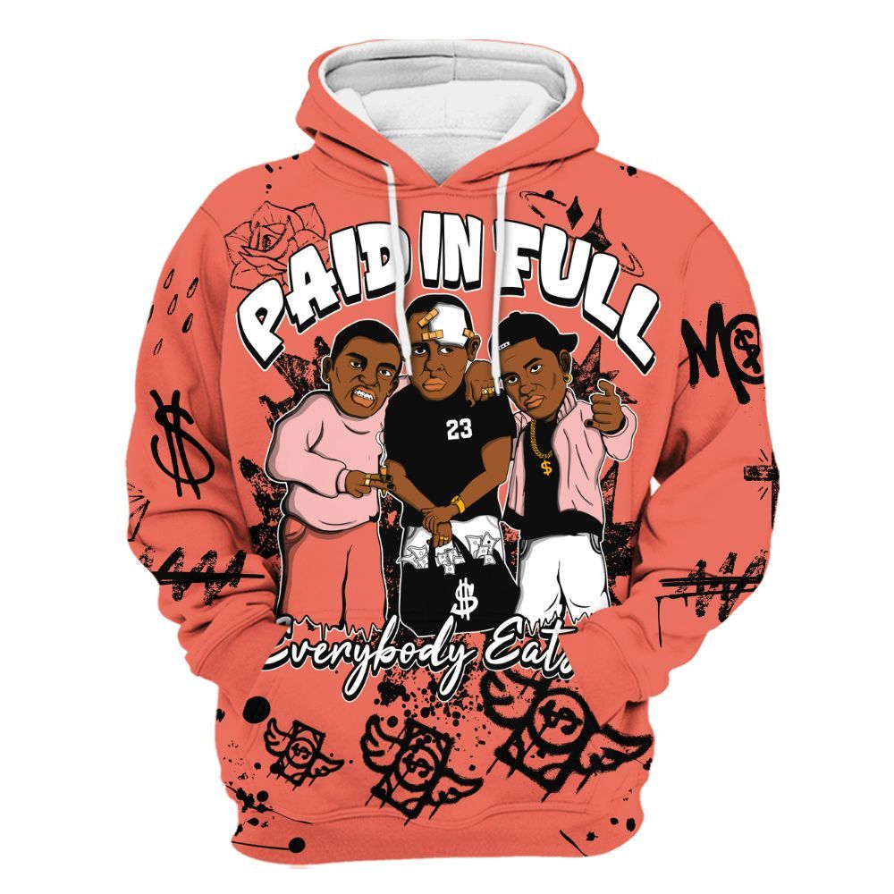 Hoodie To Match Low OG PSG 1s - Everybody Paid In Full Crayon All Over Print