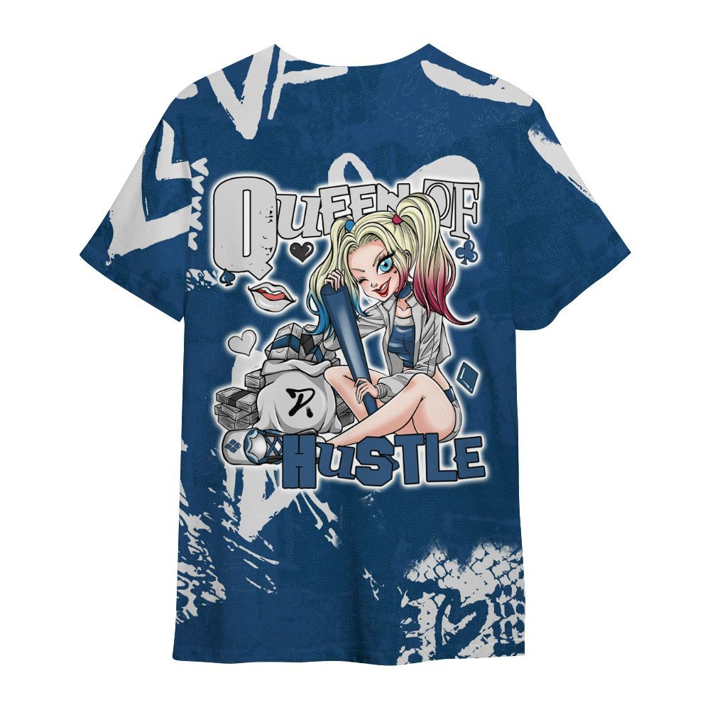 Shirt To Match High OG Midnight Navy 1s - Hustles Quiinn Heart Grunge All Over Print