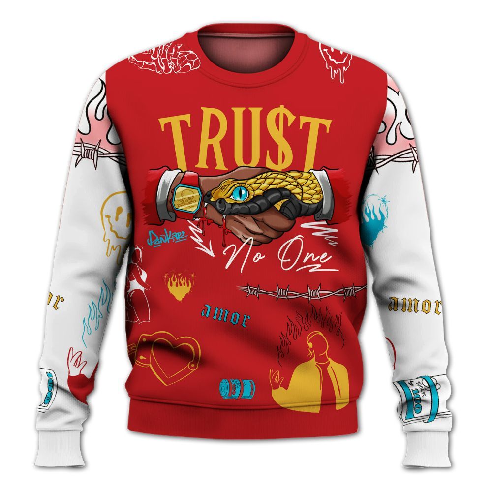 Sweatshirt To Match Dunk Low Fruity Pebbles - Snake Trust No One All Over Print