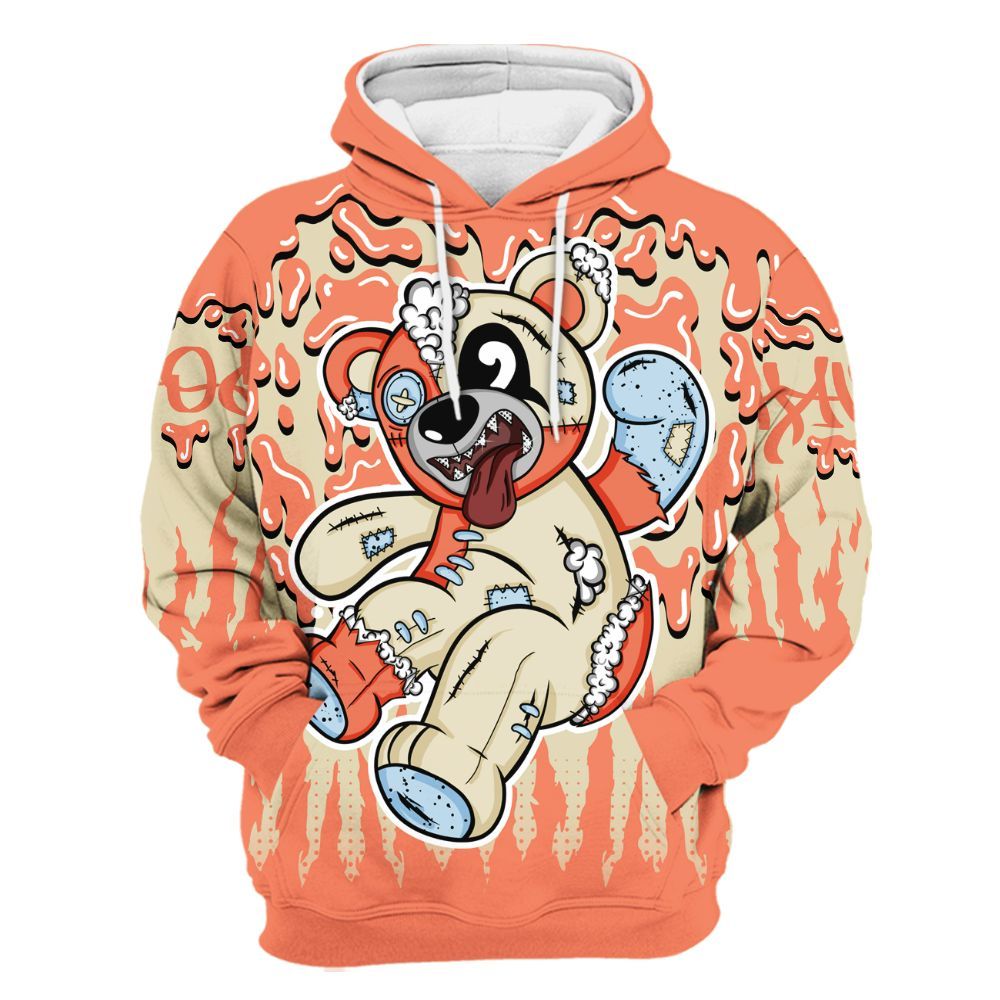 Hoodie To Match DJ Khaled Crimson Bliss 5s - Havok Bear Dripping All Over Print