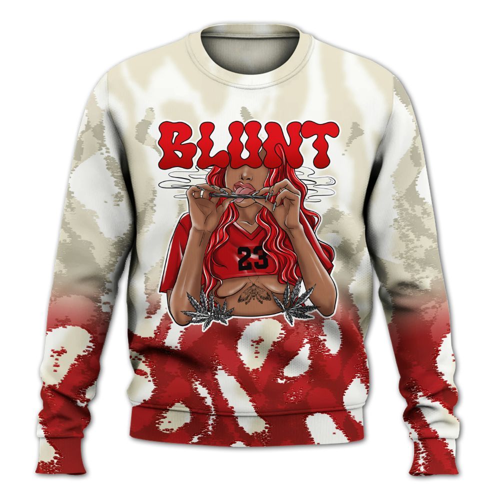 Sweatshirt To Match Cement Grey 3s - Bluntz Burnz All Over Print