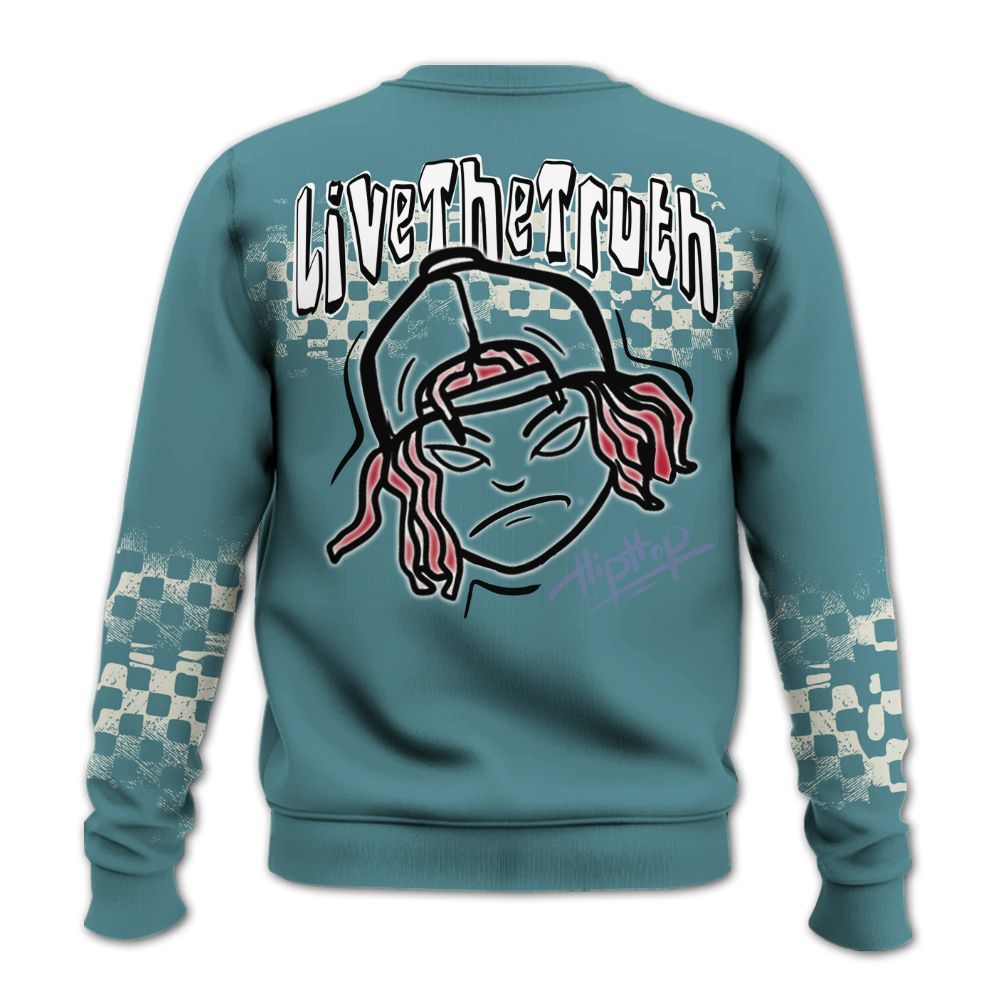 Sweatshirt To Match Dunk Low Denim Turquoise Royal - Feel Life Street Style All Over Print