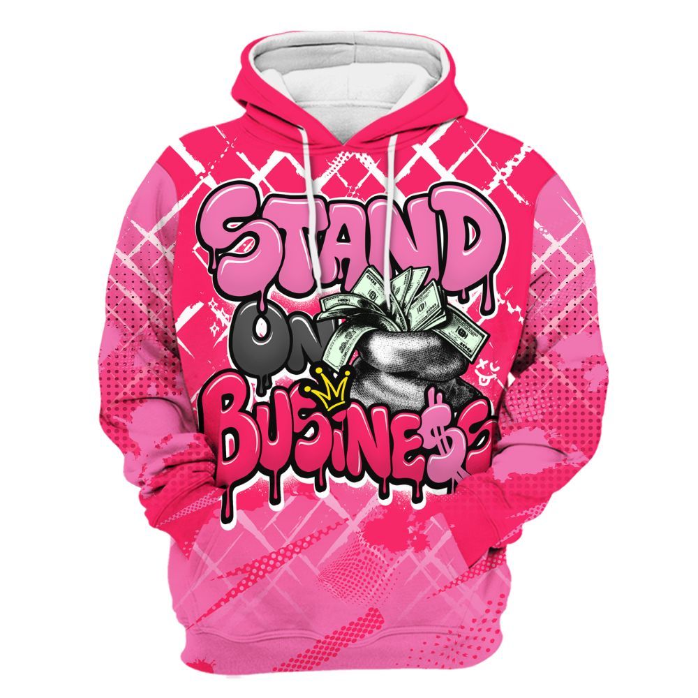 Hoodie To Match Air VaporMax Plus Triple Pink - Halftone Stand Business Dripping All Over Print