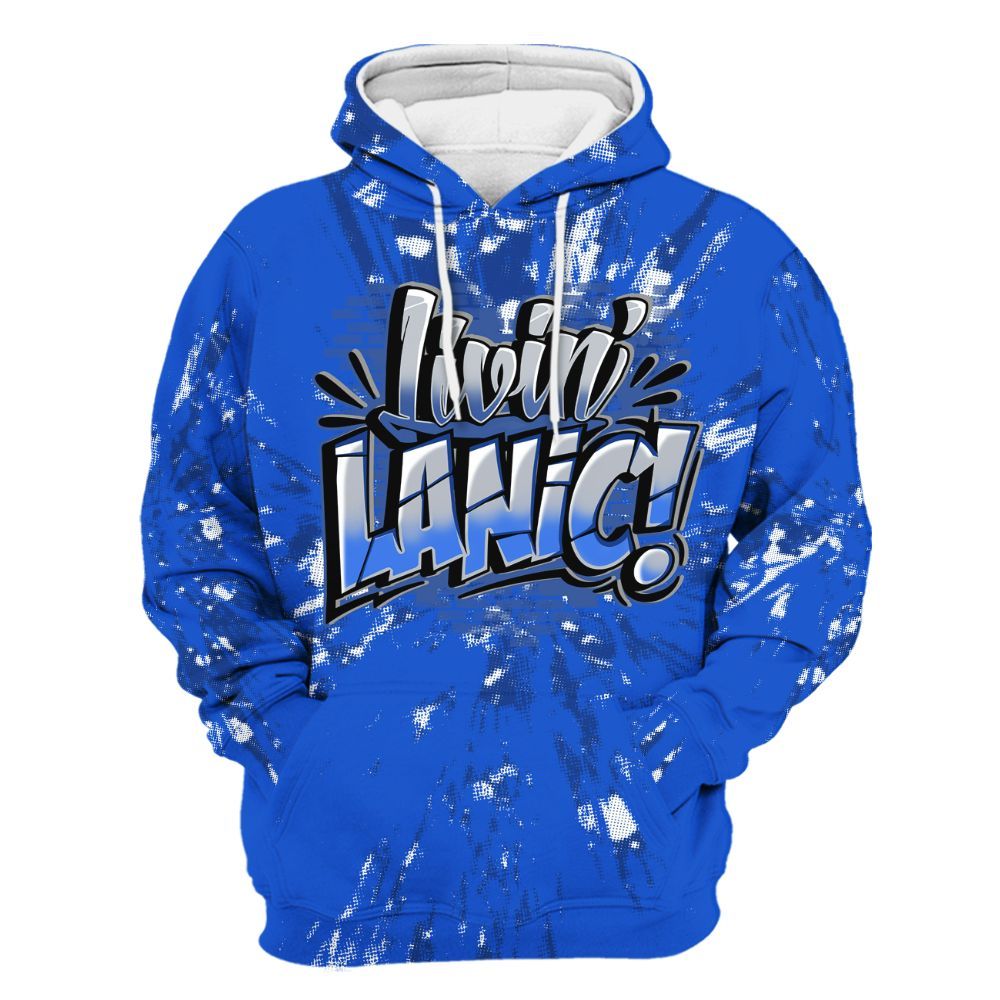 Hoodie To Match Air Foamposite One Royal - Living Large Graphic Luxury All Over Print