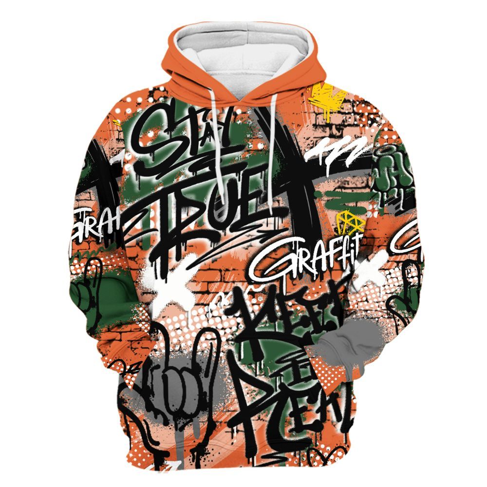 Hoodie To Match Low Miami 5s - True It Real Graffiti Streetwear All Over Print