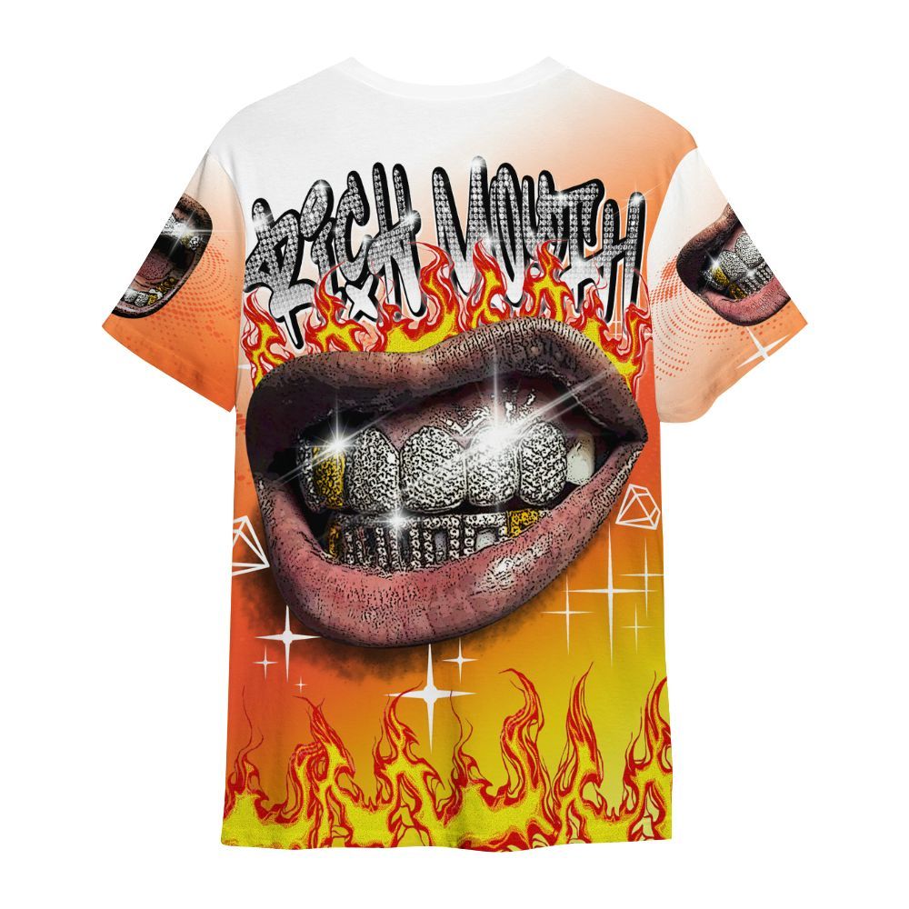 Shirt To Match Dunk High Candy Corn - Rich Mouth Fire Rap Retro 90s All Over Print