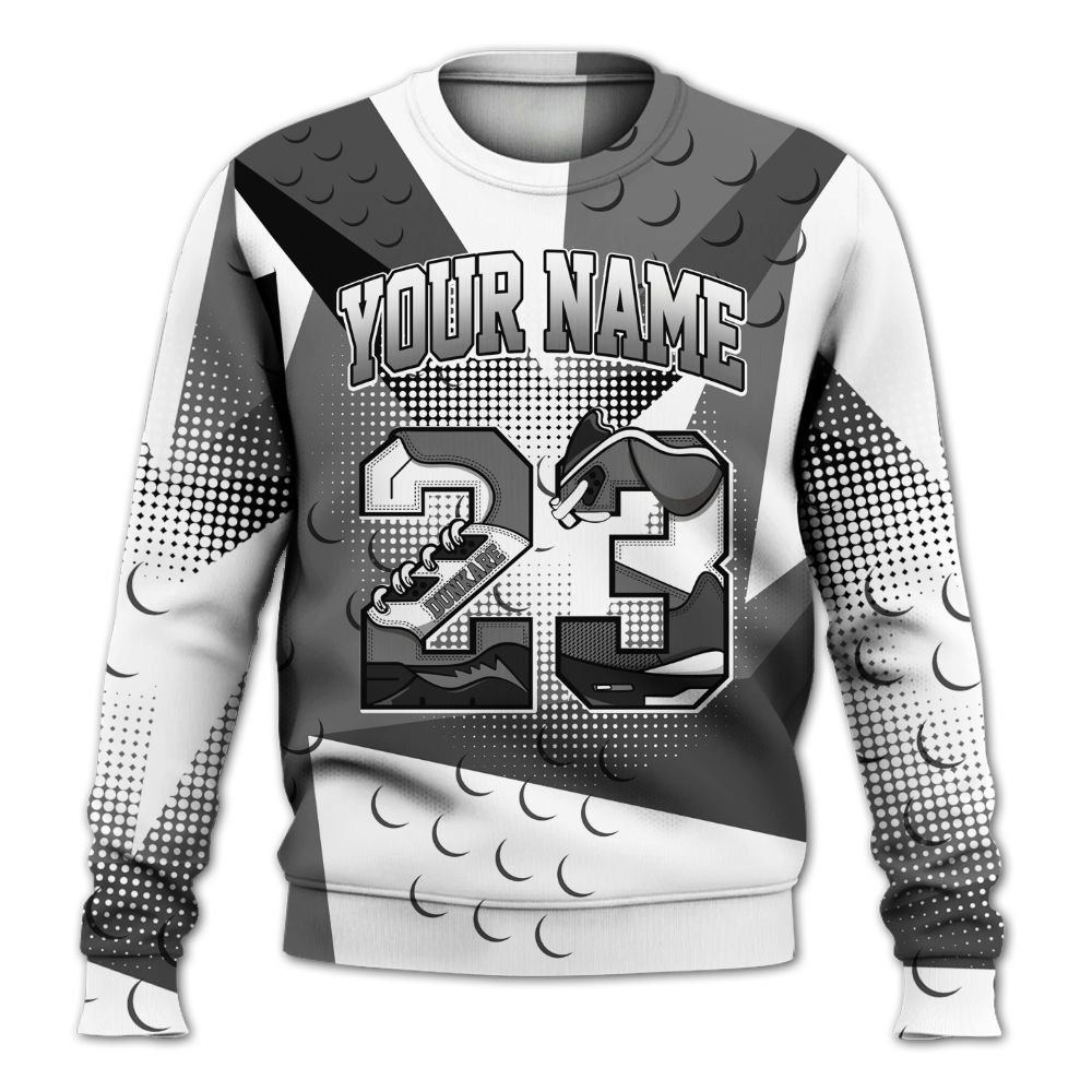 Sweatshirt To Match Retro Stealth 12s - Poly Custom Name Number 23 5s All Over Print