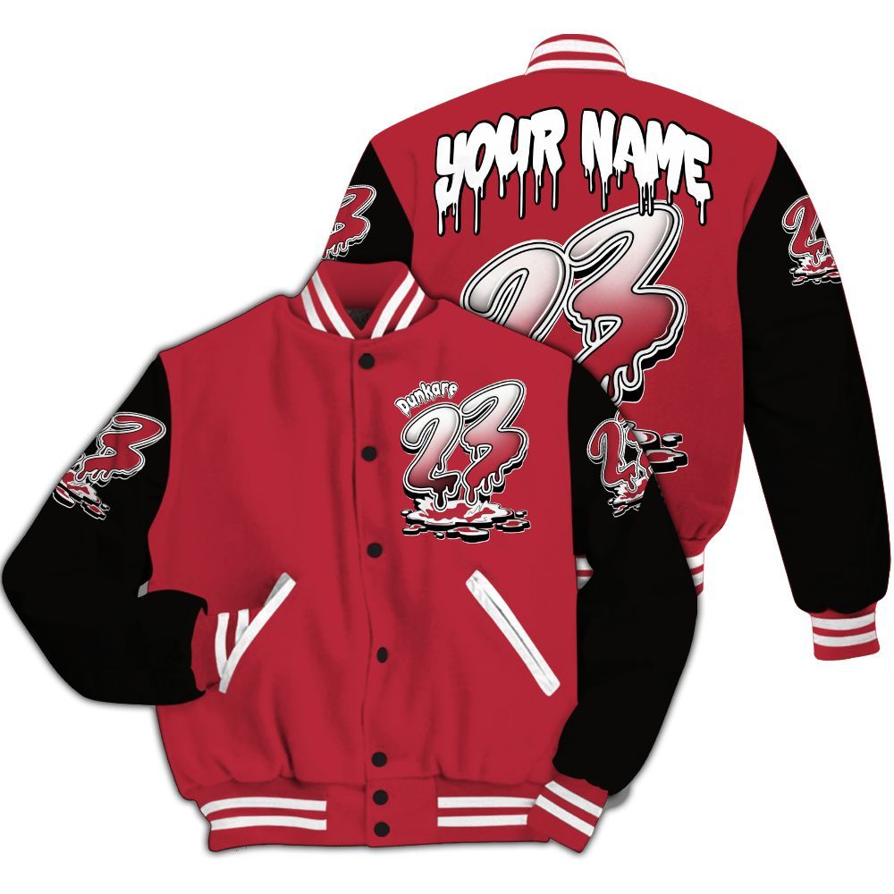 Varsity Jacket To Match Space Jam OG 2026 9s - Custom Name 23 Drip All Over Print