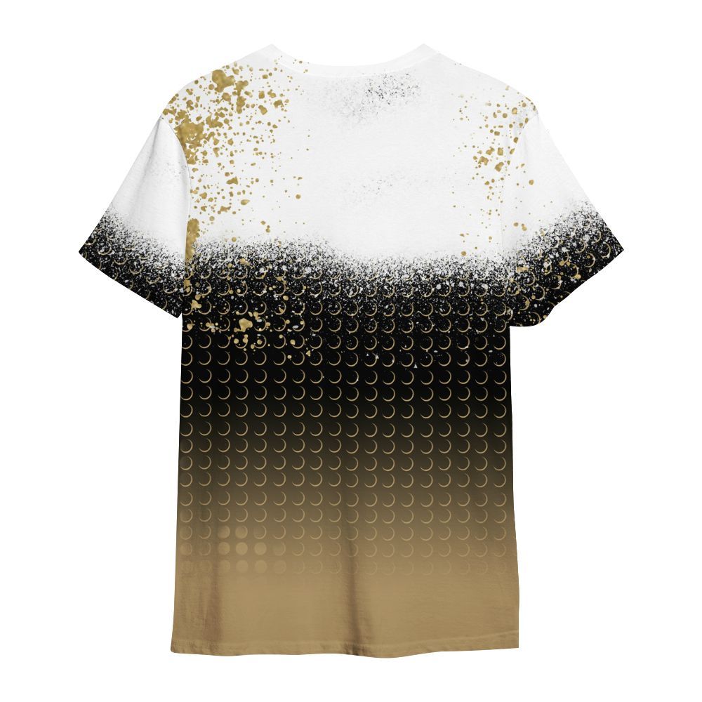 Shirt To Match High OG Black Metallic Gold 1s - Halftone Time Is Money All Over Print