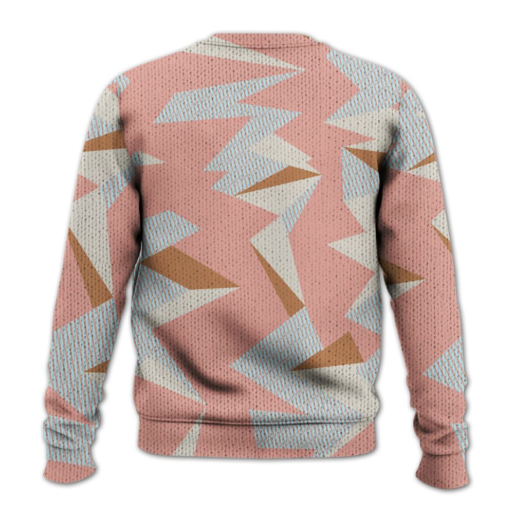 Knitted Sweater To Match Dunk Low Glacier Arctic - Geometric Camouflage Pattern