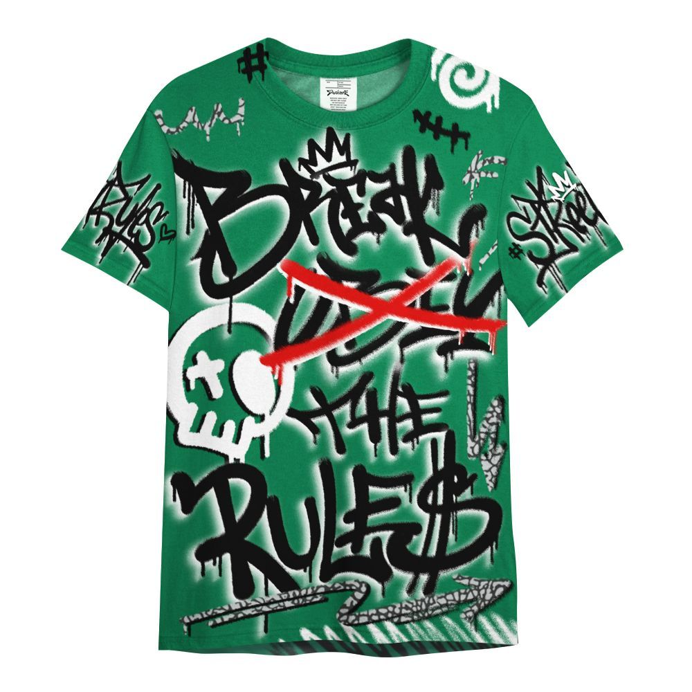 Shirt To Match Pine Green 3s - Break Rules Streetwear All Over Print